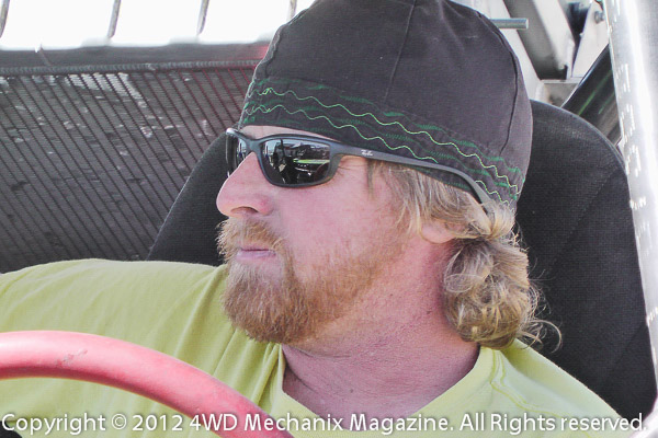 Bradley's Race Works team brought the #457 car to the 2012 Griffin King of the Hammers Race for its first run ever. Here, Brad readies for tech inspection.