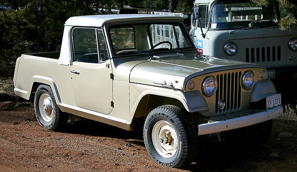 Stone stock Jeepster with half-cab!