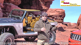 Mark Allen with the Jeep/Mopar concept vehicles at Moab 2013