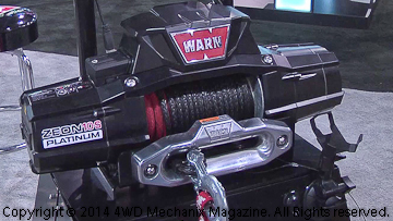 Warn ZEON Platinum winch launched at 2014 SEMA Show.