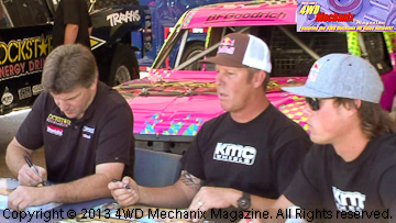 Rob MacCachren, Bryce Menzies and Rickie Johnson BFG off-road drivers