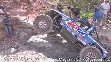 Brad Lovell demonstrates rock crawling at Area BFE.