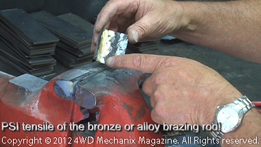 Bronze brazing is highly ductile and strong.