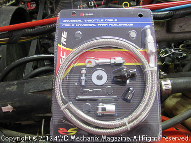 Universal throttle cable fits Jeep gas pedal and the MSD Atomic EFI.