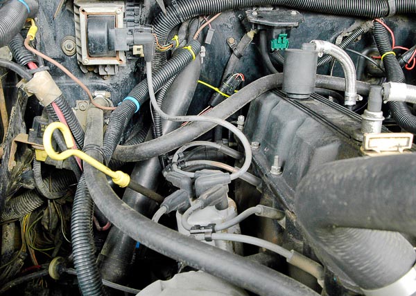 Secondary spark plug wiring.