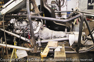 Profile of Duramax V-8 with 4L80E transmission and Atlas transfer case