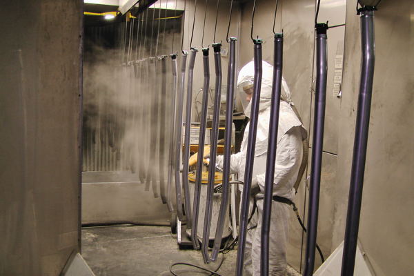 In-house powder coating is just one more function at the plant.